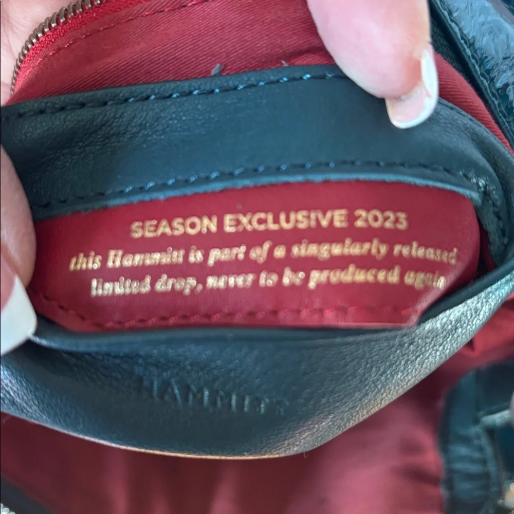 Hammitt Bryant Medium 2023 Season Exclusive - Dipped Teal Crinkled Patent RARE - Picture 12 of 14